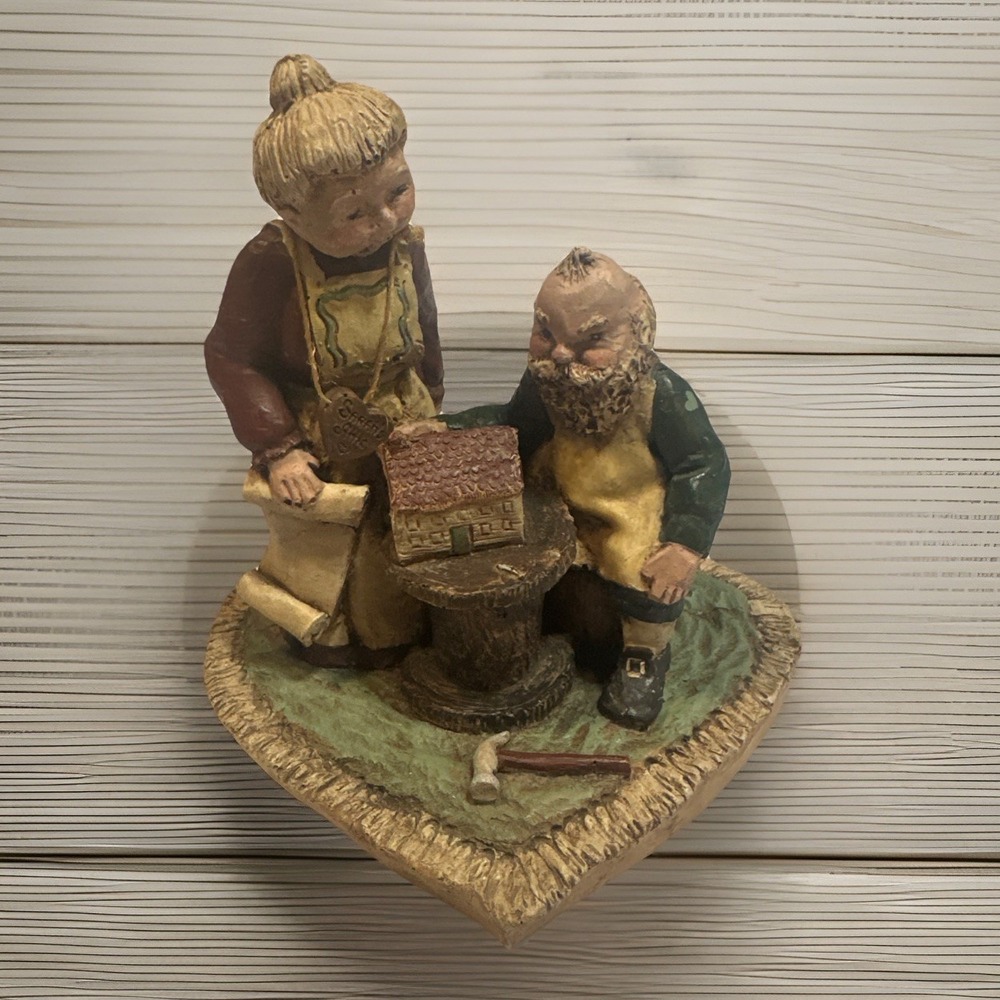 Sarah's Attic Toymaker SANTA & MRS CLAUS Rustic Christmas VTG 1988 81/2000